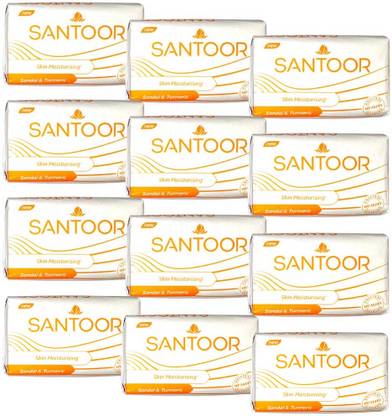 Santoor Sandal and Turmeric Soap for Younger Looking & Glowing Skin