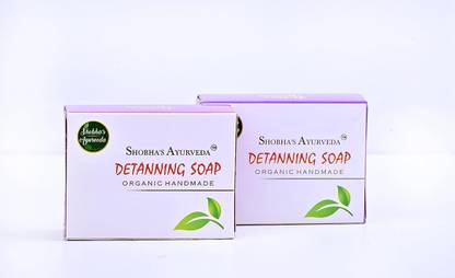 Shobha's Ayurveda De-Tan Soap, Instant Tan Removal & Sun Damage