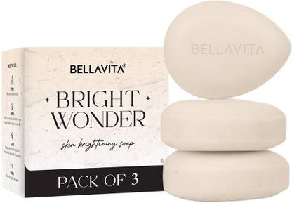 BELLAVITA Bright Wonder | Skin Brightening Soap | Dark Spots & Pigmentation Reduction (3 x 100 g)