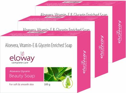 Eloway Aloevera, Vitamin -E & Glycerin Enriched Beauty Soap For Soft & Smooth Skin