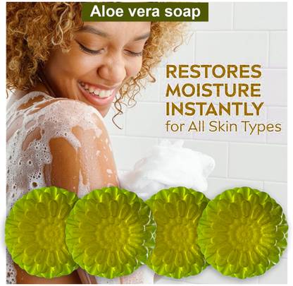 TERIHAR Replenishing Aloevera Soap with Avocado Oil (100GM) (PACK OF 4)