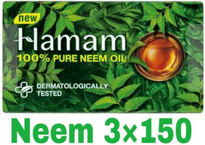 HAMAM 100%Pure Neem Oil +Dermatoiogically Tested Soap
