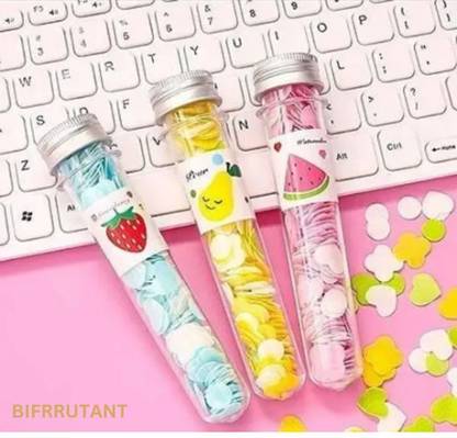 BIFRRUTANT Travel Soft Paper Soap Flower Design Tube Shape Bottle .--