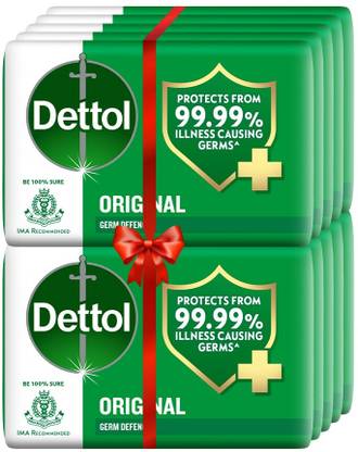 Buy Dettol Original Germ Protection Bathing Soap,(125gm-Packof 10)  (10 x 125 g) at Rs. 469