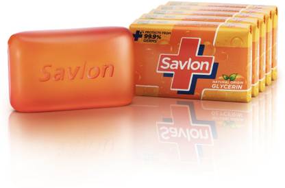 Savlon Glycerin Soap Bar With Germ Protection, Soap for Women & Men, For All Skin Types