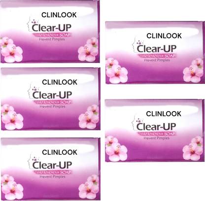 clin look CLEAR-UP SOAP FOR PREVENT PIMPLE GIVE SOFT SKIN PACK OF 5