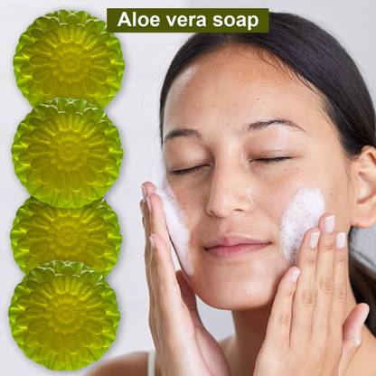 Groovy Anti-Aging Aloevera Soap for Fine Lines and Wrinkles (100GM) (PACK OF 4)