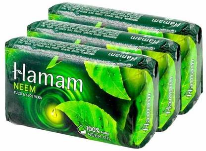 HAMAM बाथिंग बार सोप (पैक ऑफ 3)