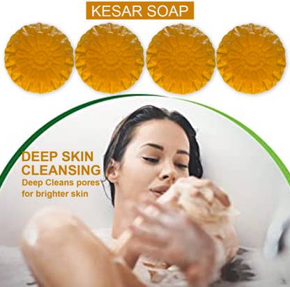 TERIHAR Citrus Paradise Kesar Soap (100GM) (PACK OF 4)