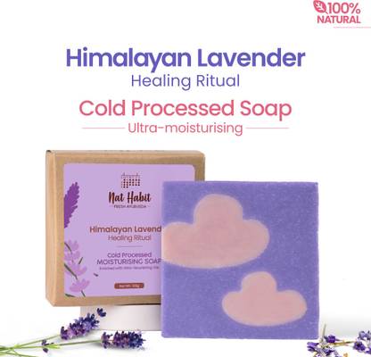 Nat Habit Himalayan Lavender Soap for Glowing Skin Cold Pressed Moisturising Soap