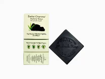 Arthlings Handmade Charcoal Soap with Eucalyptus, Lavender & Peppermint for Deep Cleansing