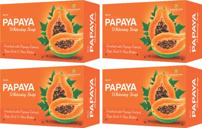 MORVIN Papaya Skin Whitening Soap (Pack Of 4)