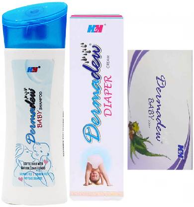 H&H Dermadew baby soap+diaper cream+baby shampoo combo