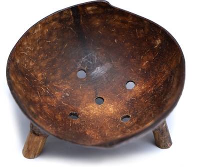 The Bare Bar Coconut Shell Soap Dish With Stand
