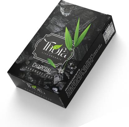 thofa Charcoal Handmade Bath Soap For Smoother and Glowing Skin - 100GM