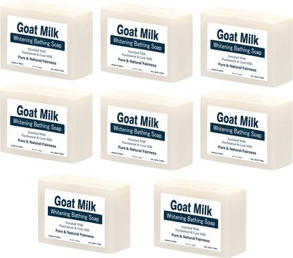 CHITAAKSH Goat Milk Whitening Bathing Soap (100gm) (8 Pcs)
