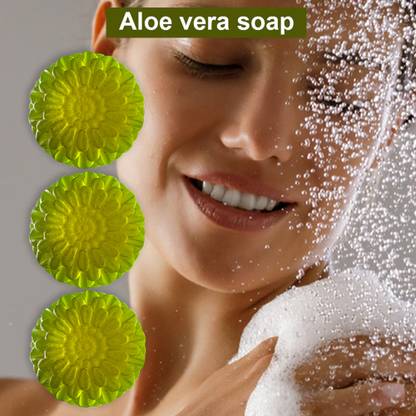 Groovy Aloe Vera Soap with Peppermint and Tea Tree Essential Oils (100GM) (PACK OF 3)