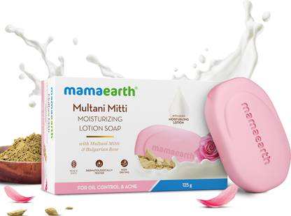 Mamaearth Multani Mitti Moisturizing Lotion Soap with Multani Mitti & Bulgarian Rose