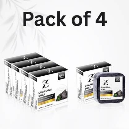 ZEROIC Charcoal Natural Handmade soap for face anti-acne Reduces Dark Circles Blemishes