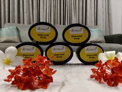 VEDAVATIENTERPRISE Raja Vedavati Charcoal Soap|Handmade with Shikakai&Aritha Ash|DeepCleansing Bar