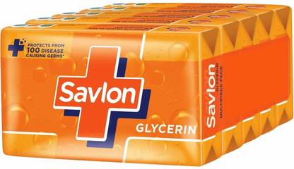 Savlon Moisturizing Glycerin Soap with Germ Protection  (5 x 125 g) at Rs. 193