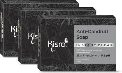 KISRA Anti-Dandruff Soap for Itchy & Flaky Scalp | Hair Care Formula with Vitamins