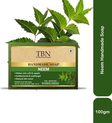 TBN 100% Pure & Natural Neem Face & Body Soap for Removing Dirt & Impurities