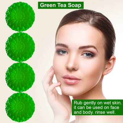 TERIHAR Kale Kick Green Tea Bath Bar (100GM) (PACK OF 4)