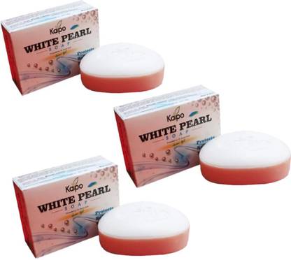 KEVA White Pearl Soap for Provide Smooth & Silky Skin (Pack of 3x100G)