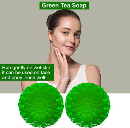 TERIHAR Broccoli Blast Green Tea Bathing Soap (100GM) (PACK OF 2)
