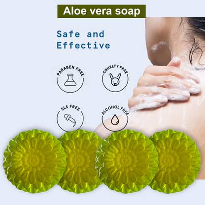 CHITAKSH Soothing Aloevera Soap with Lavender Oil (100GM) (PACK OF 4)