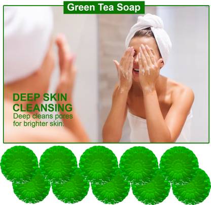 TERIHAR Lime Twist Green Tea Bathing Soap (100GM) (PACK OF 10)