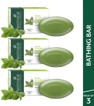 BIOTIQUE Parsley Revitalizing Bathing Bar 150g x 3