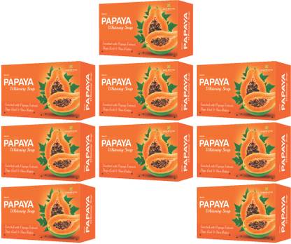 MORVIN Papaya Skin Whitening Soap (Pack Of 9)