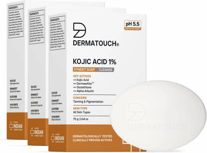 Dermatouch Kojic Acid 1% Soap with Glutathione | For Pigmentation & Sun damage