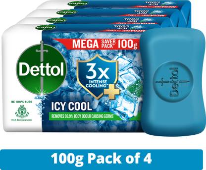 Dettol Icy Cool Bathing Soap Bar with 3x intense cooling