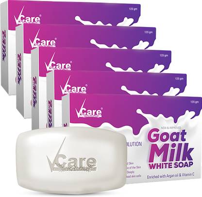 Vcare Goat milk soap, 125 gm, ( Pack of 5 )