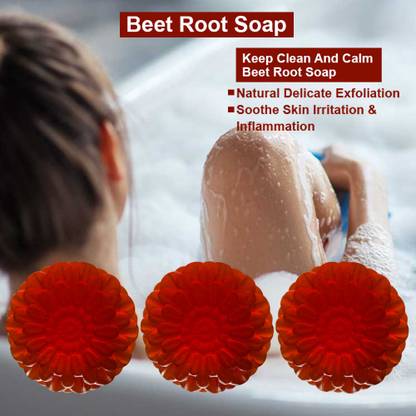 CHITAKSH Spinach Sparkle Beet Root Bathing Bar (100GM) (PACK OF 3)