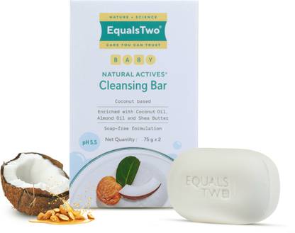 EqualsTwo Baby Cleansing Bar for Nourishing, Baby Soaps for Bath, All Skin Types | 75gm*2