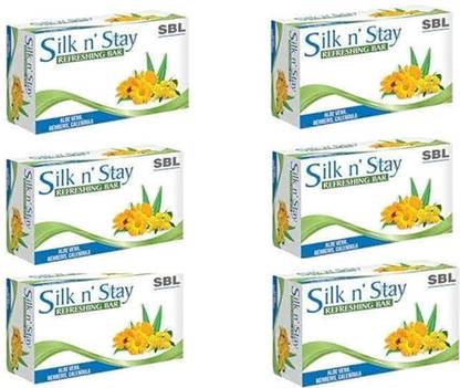 SBL Silk N Stay Refreshing Bar (Aloe Vera, Berberis & Calendula) (75g)[PACK OF 6]