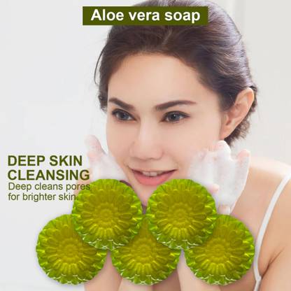 TERIHAR Aloe Vera Deep Cleansing Bathing Soap (100GM) (PACK OF 5)