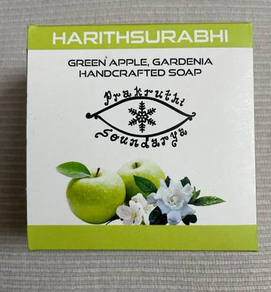 Prakruthi Soundarya HARITHSURABHI Green Apple Gardenia Handcrafted Soap