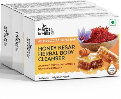 Herbs & hills Honey Kesar Herbal Body Cleanser, Remove Dead Cells, Pimples & Scar Marks