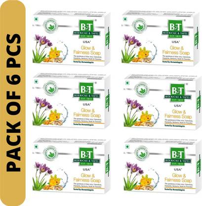 Boericke & Tafel B&T HOMEOTRADE Glow & Fairness Soap PACK OF 6PCS