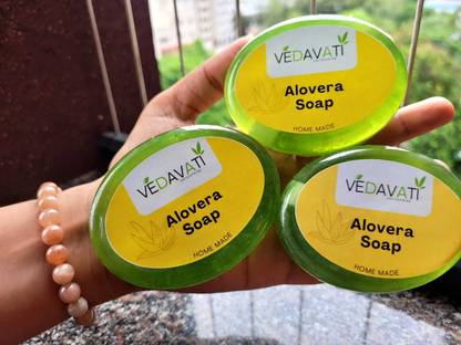 VEDAVATIENTERPRISE WS Vedavati Handmade Aloevera Soap|Natural& Herbal|Glycerine Soap for Glowskin