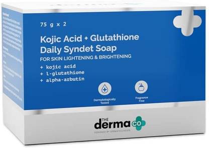 The Derma Co Kojic Acid + Glutathione Daily Syndet Soap with Kojic Acid, L-