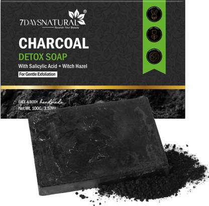 7 Days Charcoal Bath Soap | HandMade |Deep Cleansing| Daily Bathing Bar Soap For Men