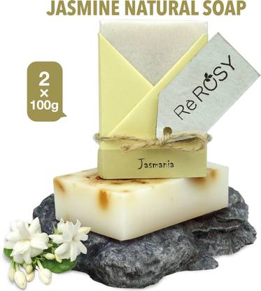 Re Rosy Jasmania Falling Jasmine Natural Handmade Soap Pack of 2