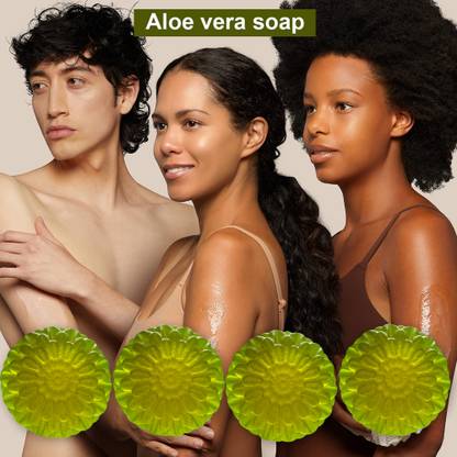 Groovy Aloe Vera Soap with Sandalwood for a Luxurious Experience (100GM) (PACK OF 4)