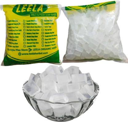 Leela Organic Transparent Glycerine Melt and Pour Base DIY Handmade Soap Raw Material :Net 5 kg (1kg x5 pack = 5000gm)